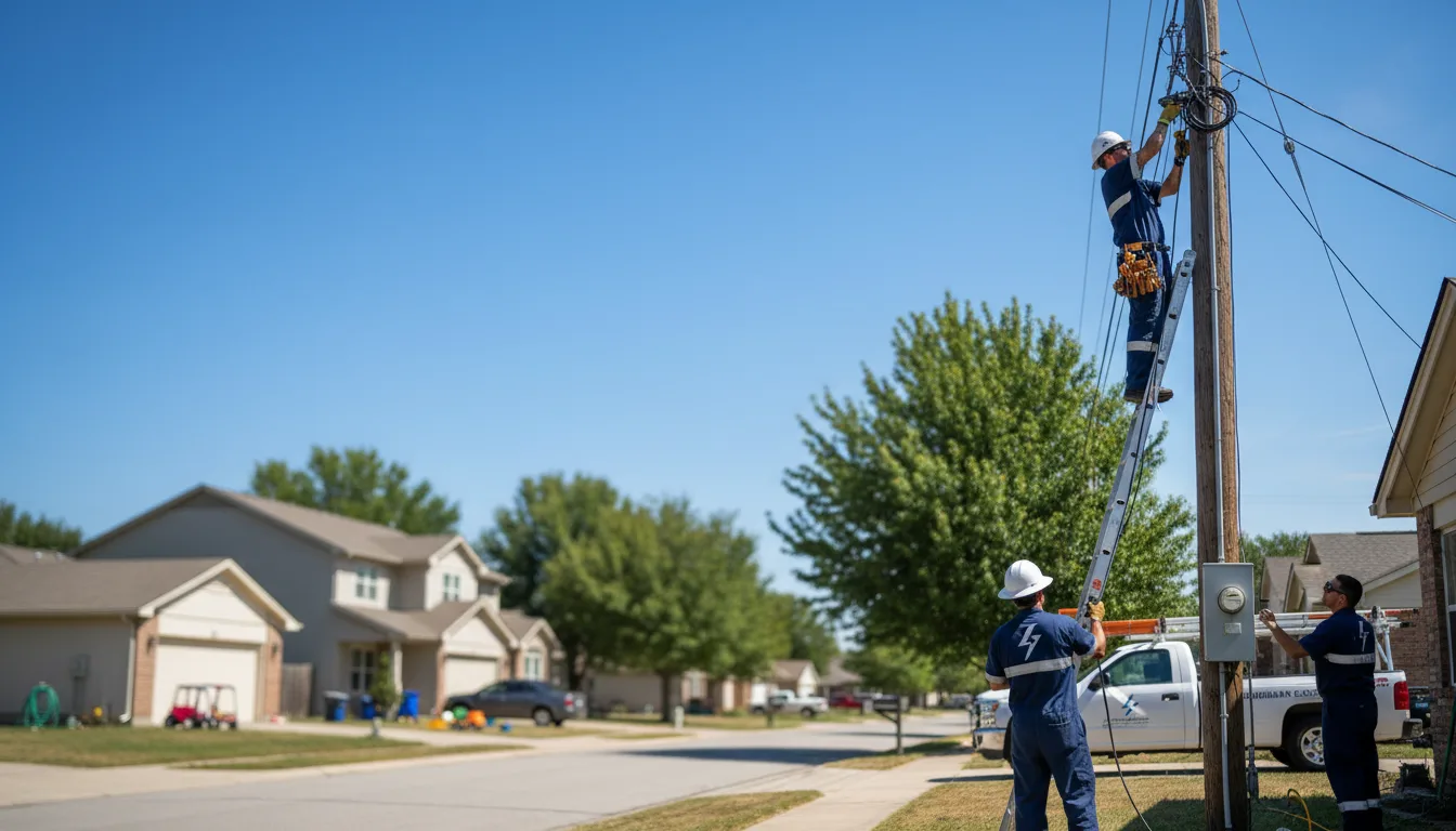 Residential electrician providing installation services in Plessis, NY